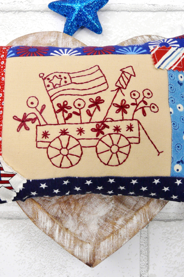 Americana bowl fillers mini pillows ornaments embroidery pattern