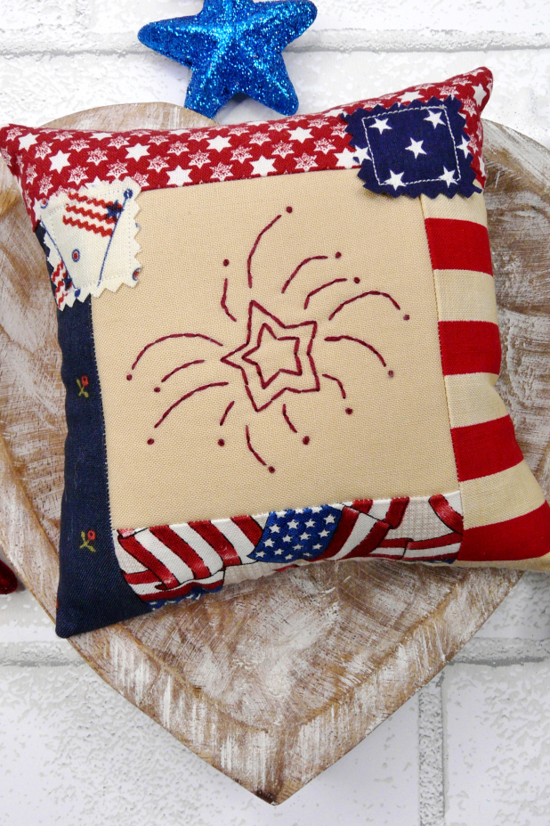 Americana bowl fillers mini pillows ornaments embroidery pattern