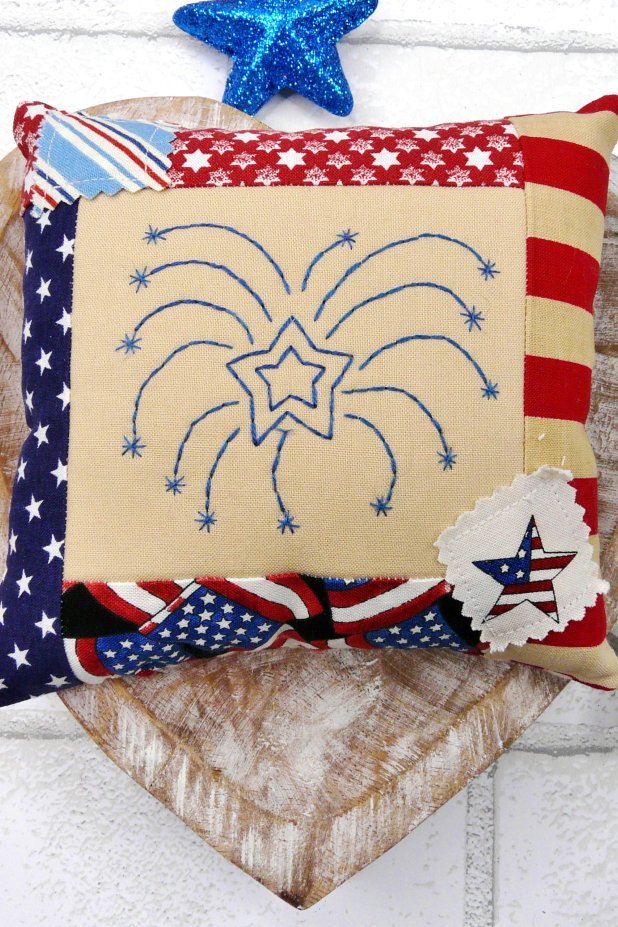Americana bowl fillers mini pillows ornaments embroidery pattern