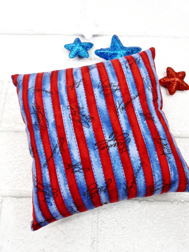 Back: 76 American flag embroidery pillow bowl filler