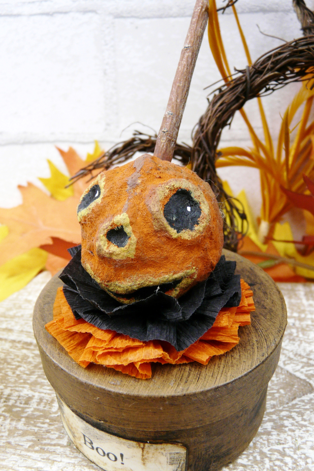 Halloween pumpkin jack o'lantern box cotton spun
