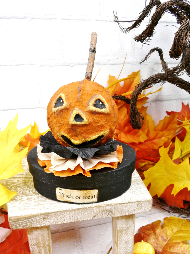 halloween pumpkin treat box cotton spun