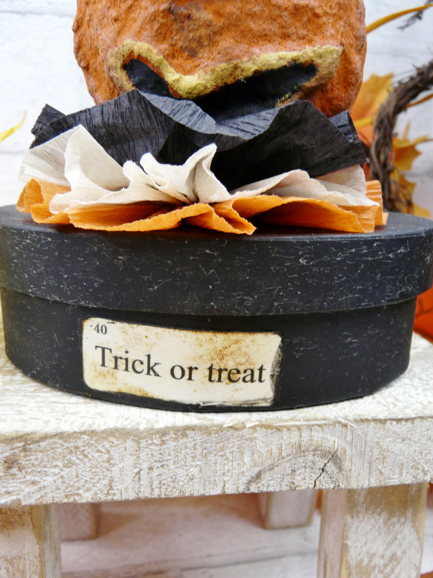 halloween pumpkin treat box cotton spun