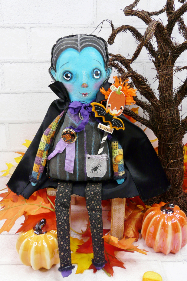 Count Dracula art doll - Halloween spooky decoration