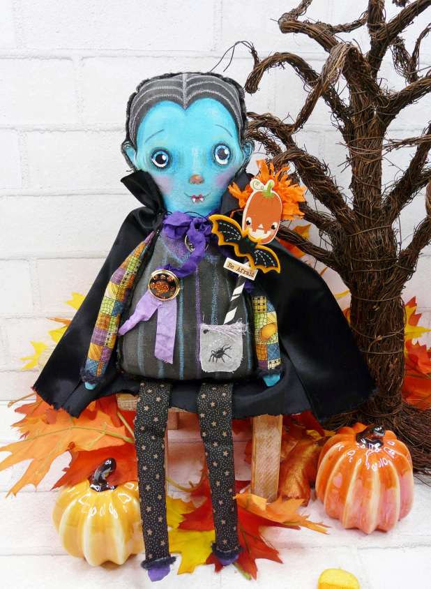 Count Dracula art doll - Halloween spooky decoration