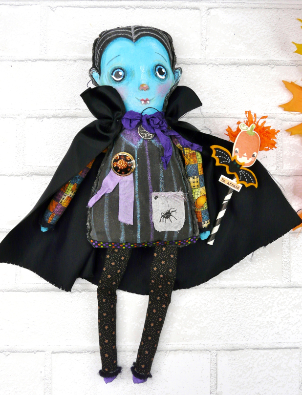 Count Dracula art doll - Halloween spooky decoration