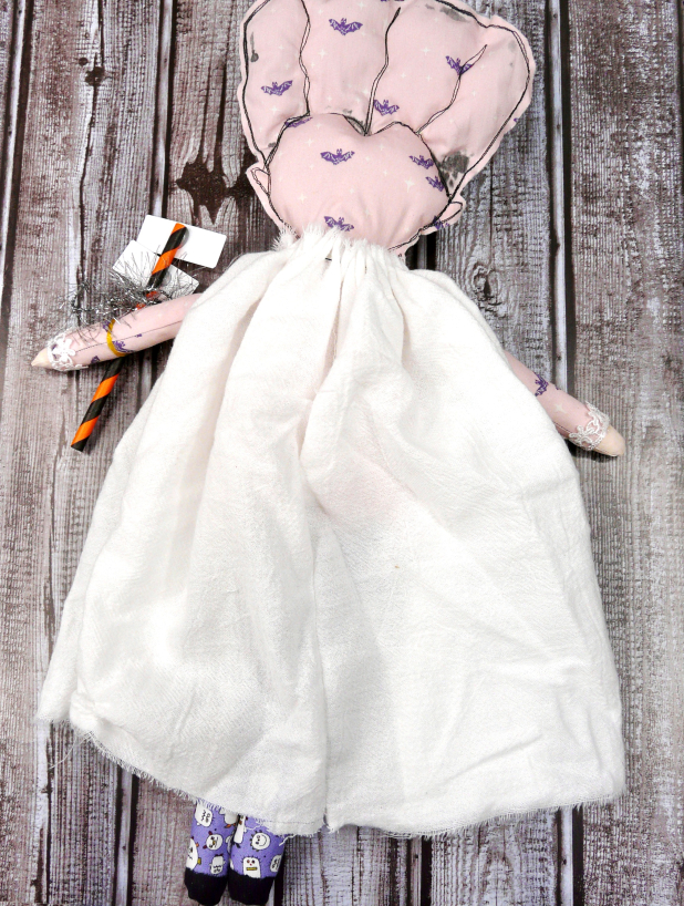 The bride art doll - Frankenstein's wife with sign