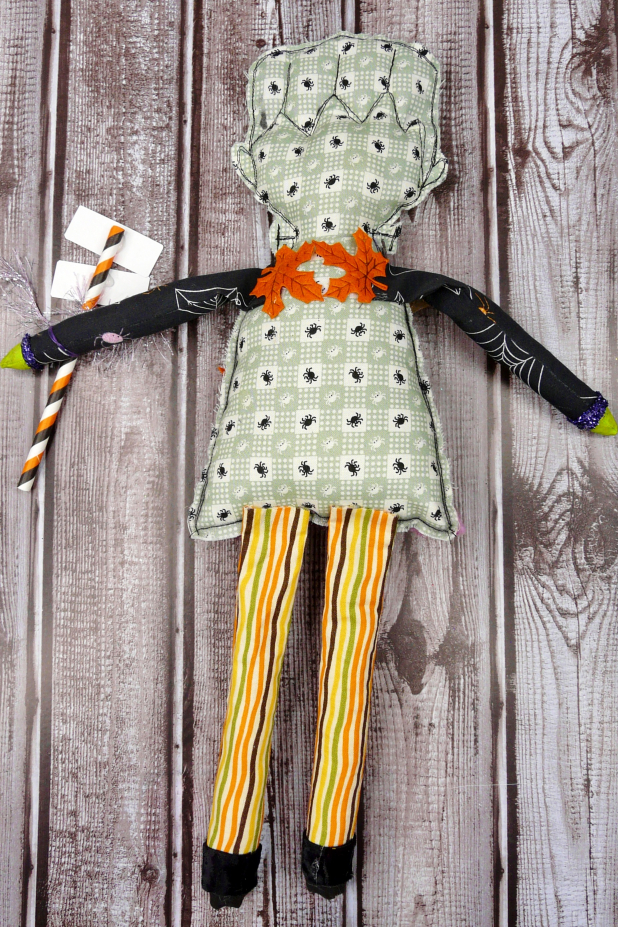 Frankenstein monster artdoll - bolt pin and sign doll
