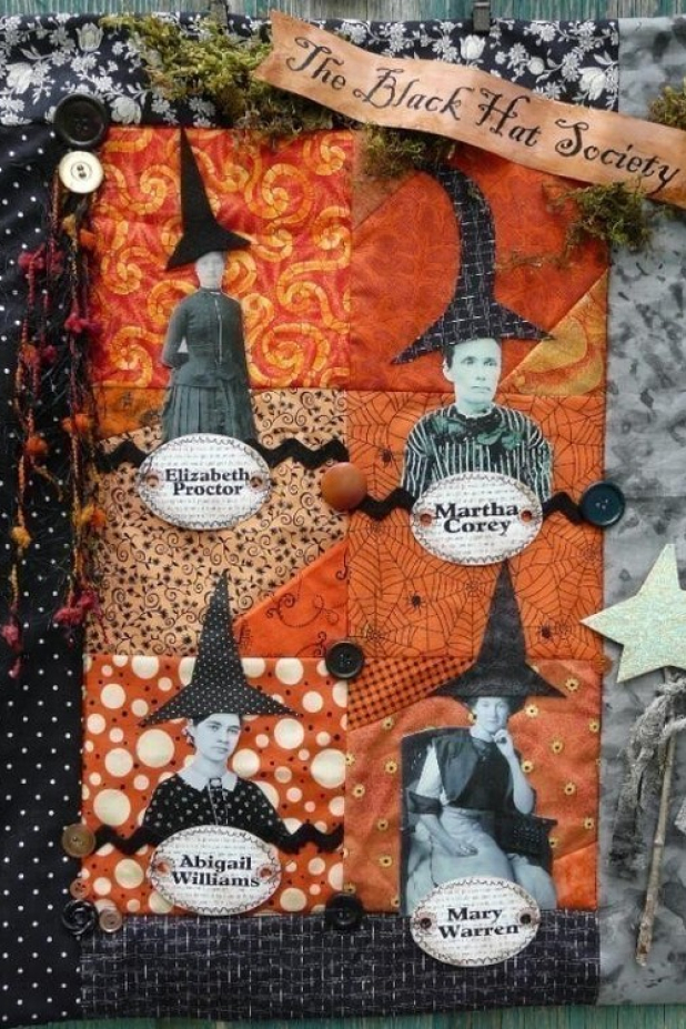 The Black Hat Society pattern witch quilt