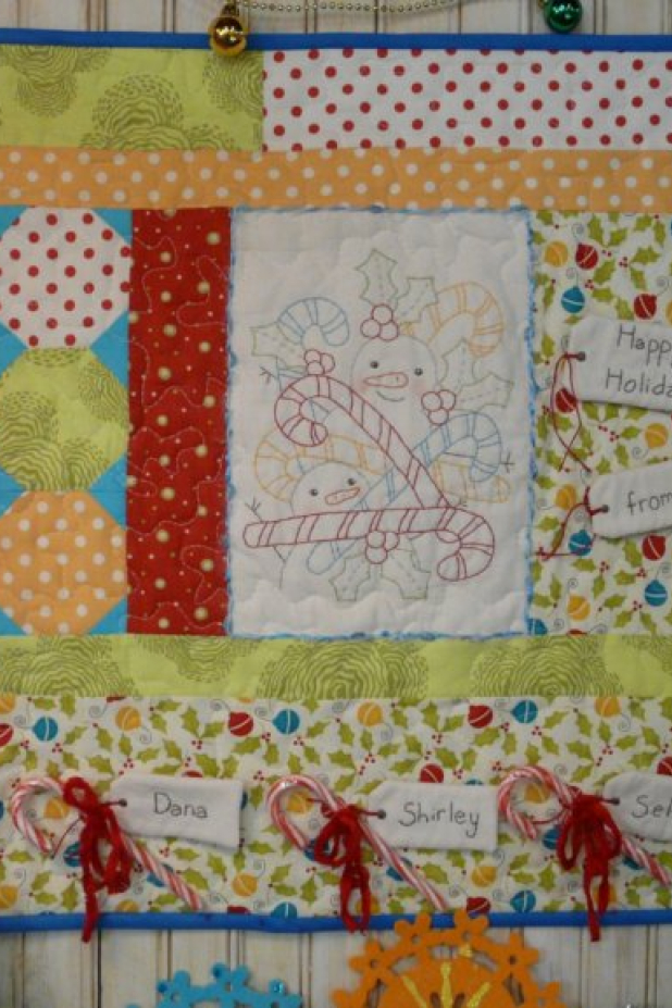 Snowmen & Candy Canes embroidery quilt Pattern Snowmen & Candy Canes embroidery quilt Pattern