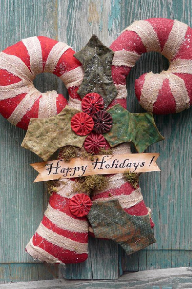 SPARKLING CANDY CANES & HOLLY PATTERN Big SPARKLING CANDY CANES & HOLLY PATTERN