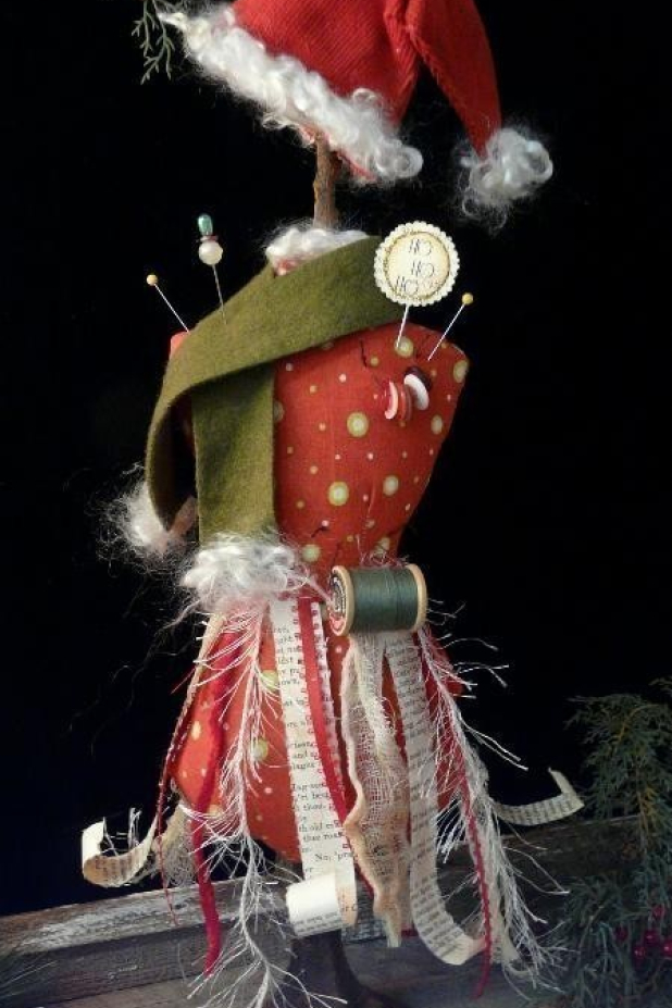 SANTA Mannequin pin keep pattern pin cushion dress form