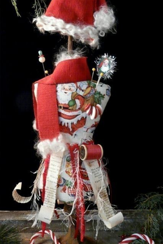SANTA Mannequin pin keep pattern pin cushion dress form