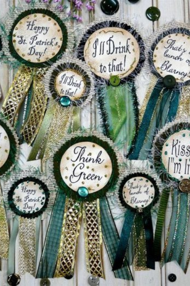 St. Patrick's day Badges pin Pattern St. Patrick's day Badges pin Pattern