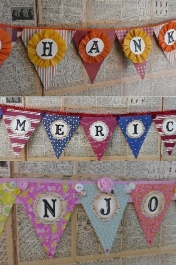 Personalized Pennant banner pattern Personalized Pennant banner pattern thanks america enjoy