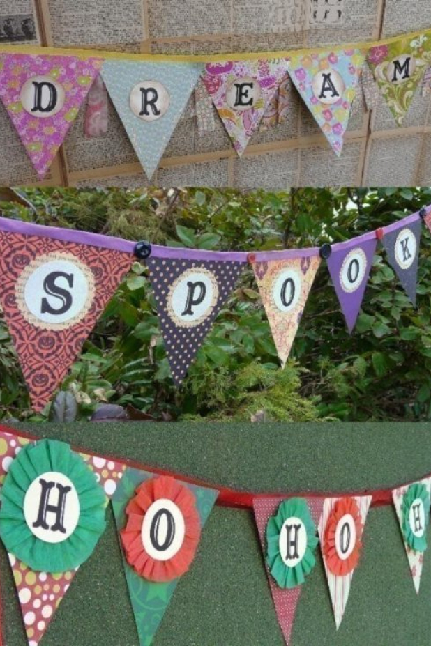 Personalized Pennant banner pattern Personalized Pennant banner pattern dream spooky christmas