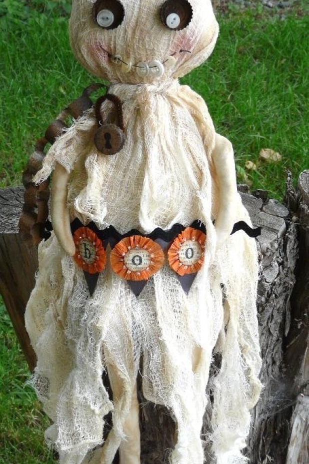Prim Halloween "Boo" Ghost doll pattern Prim Halloween "Boo" Ghost doll pattern