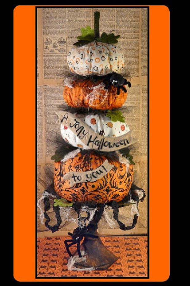 A Jolly halloween to you pattern A Jolly halloween to you pattern stack pumpkins banner