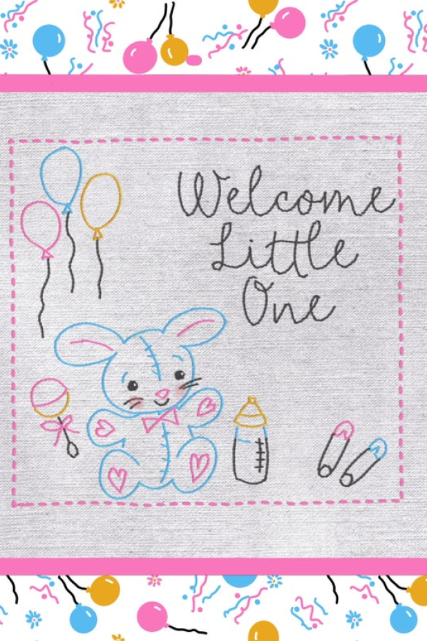 Welcome little one baby Stitchery Pattern 430 Welcome little one baby Stitchery Pattern 430- embroidery design customize