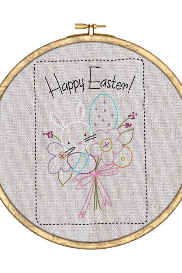 Easter Corsage and embroidery design for hoop