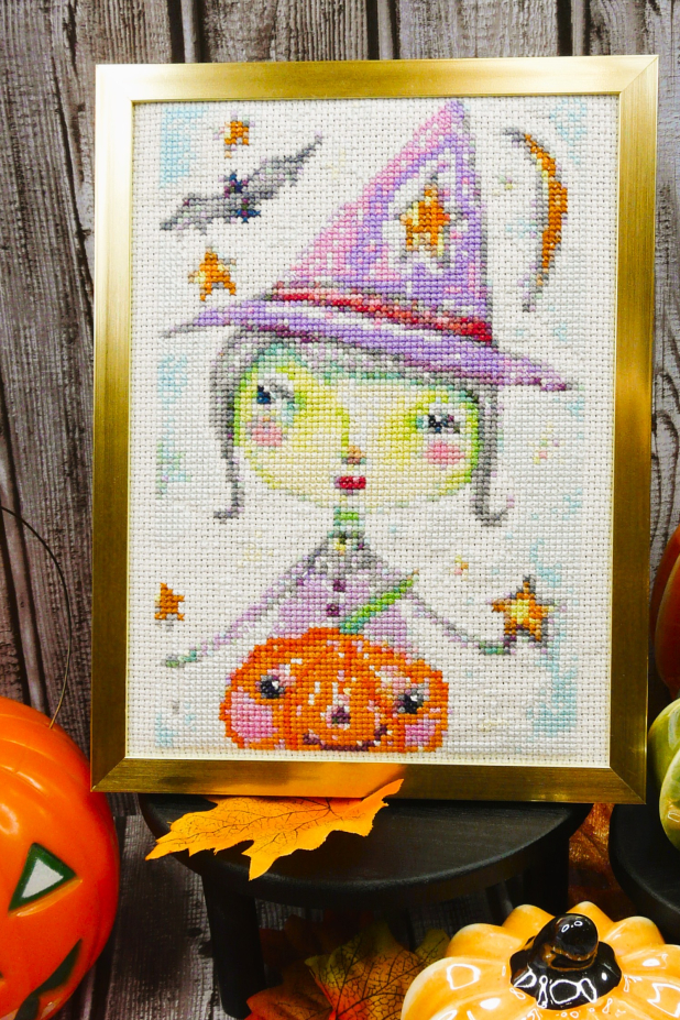 Halloween Witchy Poo cross stitch PDF Pattern - stitchery embroidery Cross-Stitc