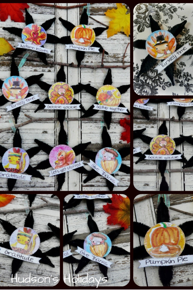 Thanksgiving ornaments and banner patten #342. Thanksgiving ornaments and banner patten #342 collage sheet art