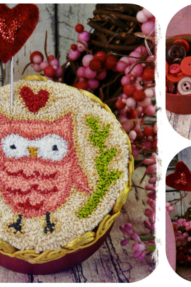 Owl you need is love Punch needle Pattern #368 valentine owl punch needle pattern