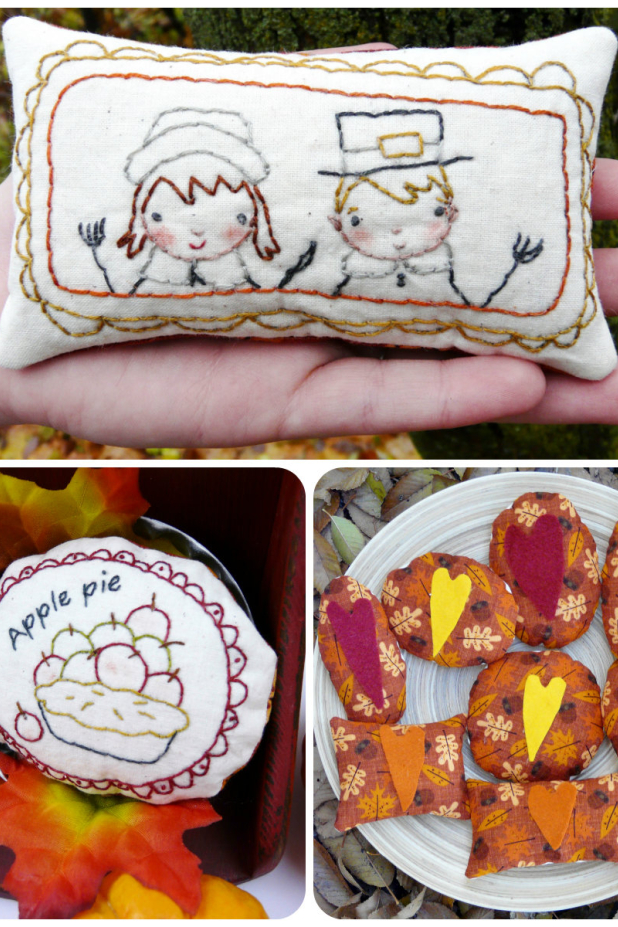 Give Thanks- 8 embroidery designs, ornaments & bowl fillers pattern #387 Thanksgiving- 8 embroidery designs, ornaments & bowl fillers pattern