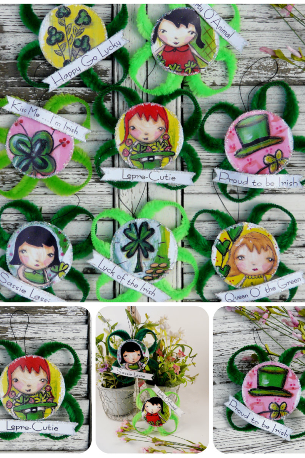 St. Patrick's day ornaments and banner pattern #353. St. Patrick's day ornaments and banner pattern #353.