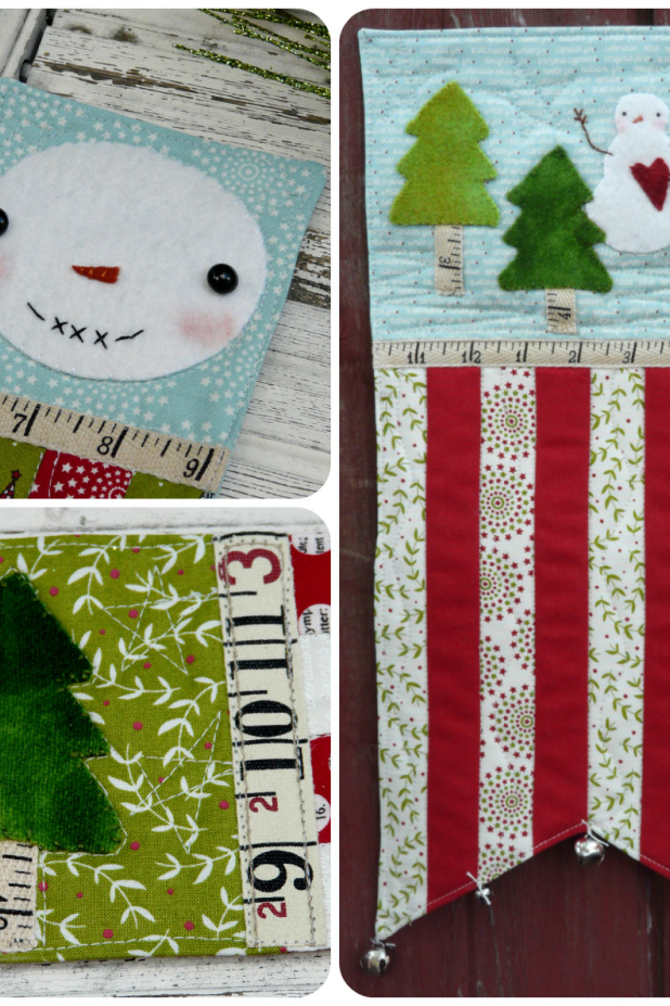 A vintage Christmas mini Quilts pattern snowman