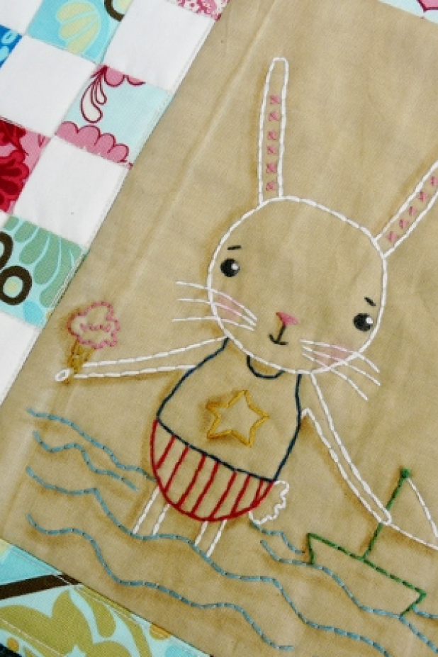 By the Sea...the Beautiful sea embroidery pattern, #357 By the Sea...the Beautiful sea embroidery pattern, #357 bunny