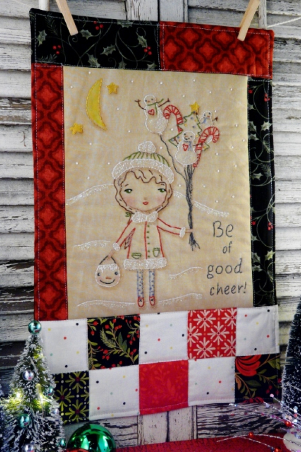 Be of Good Cheer embroidery quilt pattern #367 Christmas embroidery quilt pattern #367