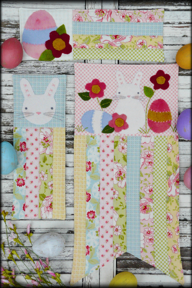 A vintage Easter mini Quilts pattern 370 A vintage Easter bunny egg mini Quilts pattern