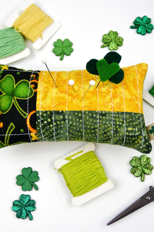 Shamrock st Patrick's day pincushion pattern