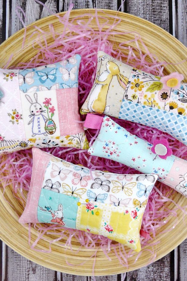 Easter bunny spring pincushions pattern