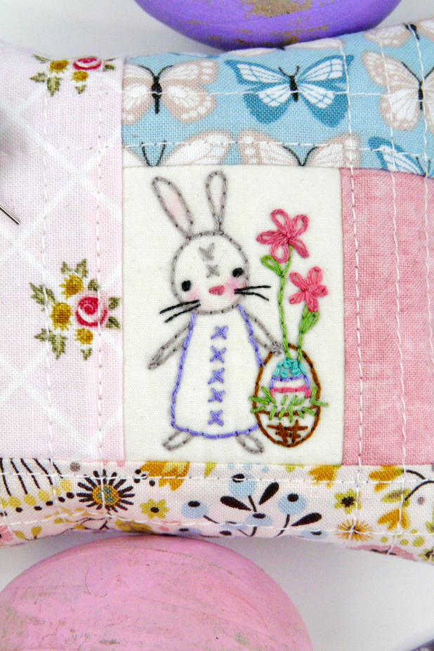 Easter bunny spring pincushions pattern