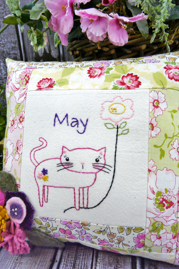 may month hand embroidery balloon pattern
