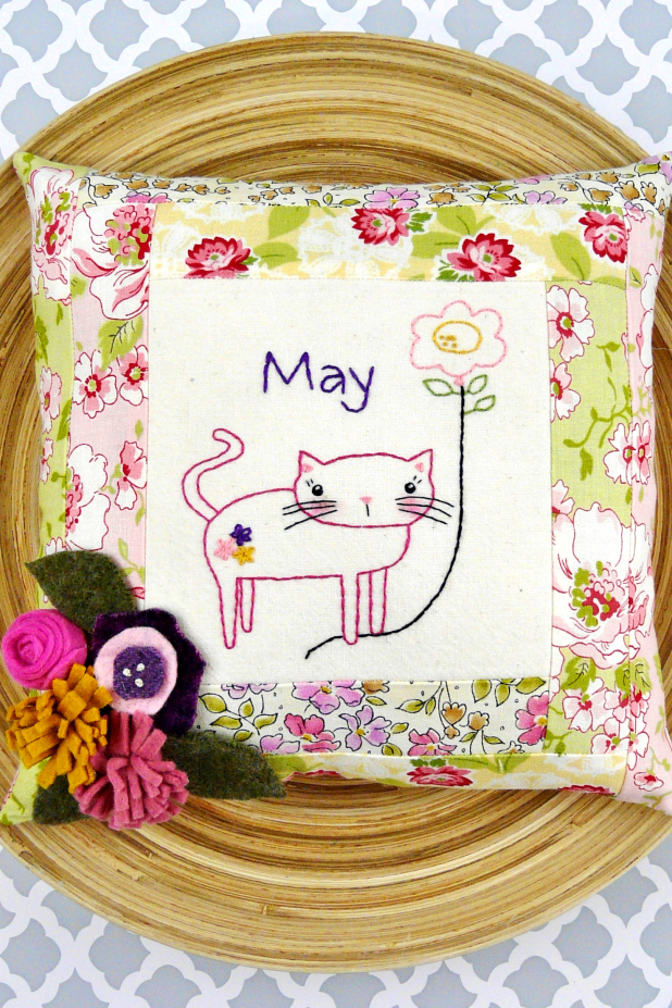 may month hand embroidery balloon pattern