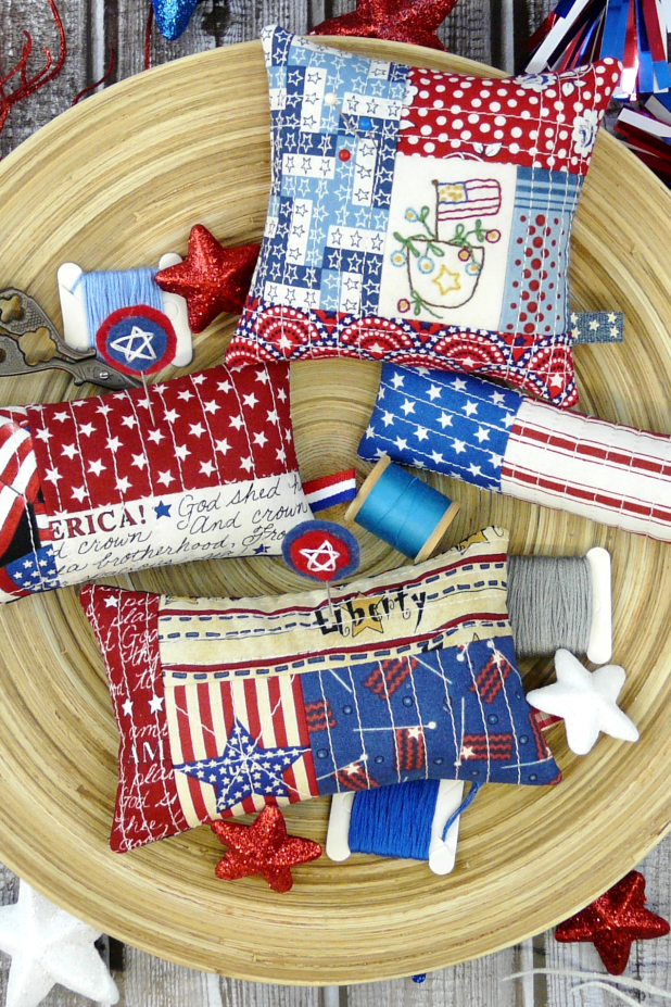 4th of july pincushions pinkeep pattern