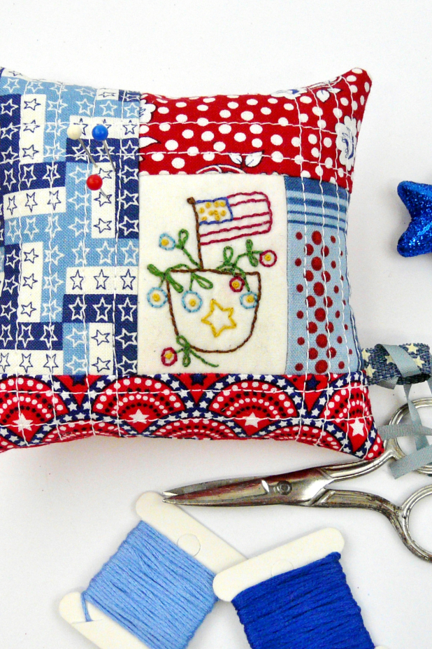 4th of july pincushions pinkeep pattern