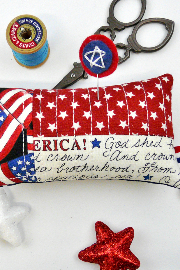 4th of july flag pincushions pinkeep pattern