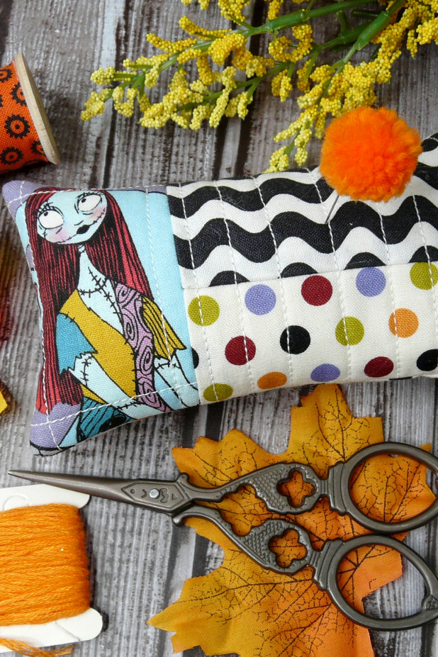 halloween quilted pincushions 4 designs Halloween Pinnie- Embroidery & quilted pincushion pattern #421