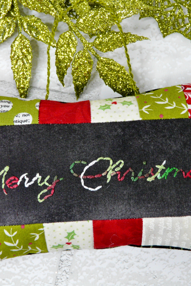 chalk board embroidery christmas ornaments pattern