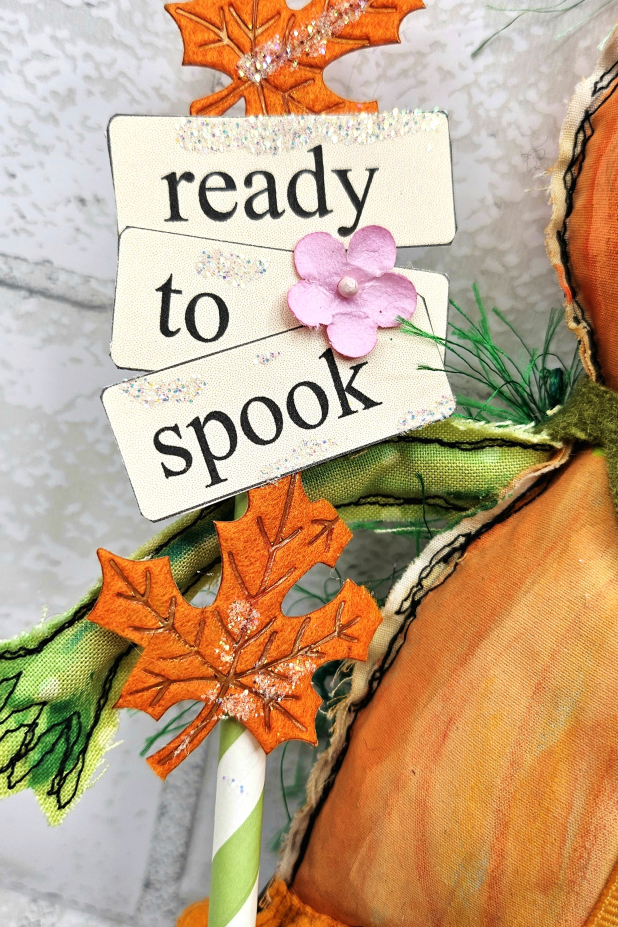 pumpkin art doll muslin painted ooak collectable