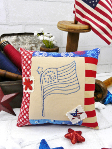76 American flag embroidery pillow bowl filler