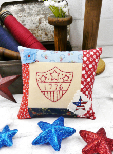 1776 americana embroidery pillow bowl filler