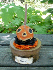 Halloween pumpkin jack o'lantern box cotton spun