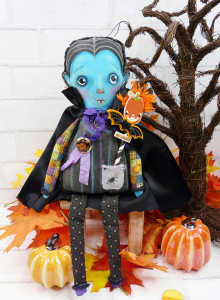 Count Dracula art doll - Halloween spooky decoration