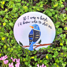 Parakeet Bird Art Button – Funny Bird Painting Pinback (3 inch)