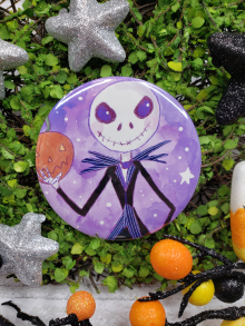 Jack art button 3 inches - Halloween Pin - art artwork vibrant inch procreate pu